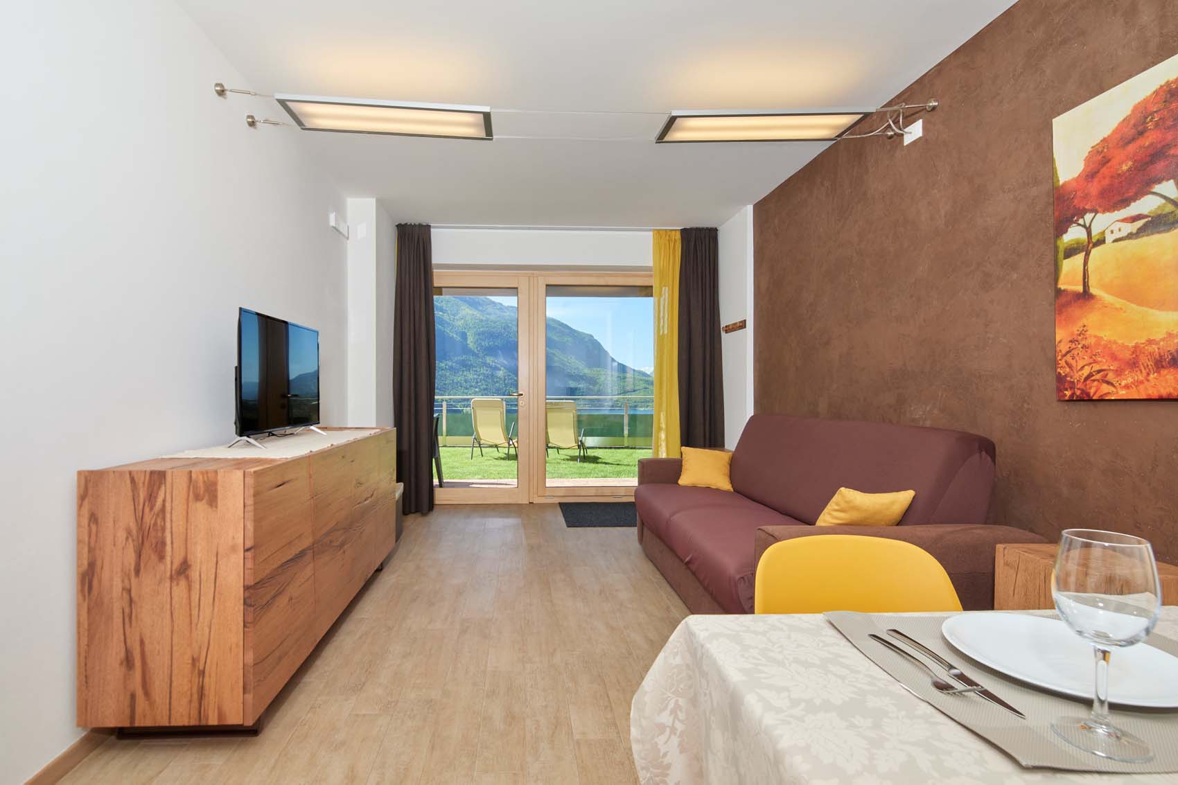 Lodge le Soleil - appartamento giallo - bilocale - salotto